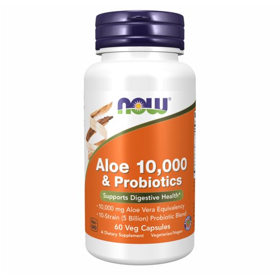 Aloe Vera 10000 &amp; Probiotics - 60 vcaps