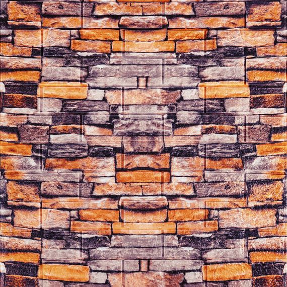 Декоративна 3D панель самоклейка 700х770х3мм Піщаник Катиринославська цегла (045-3) SW-00000692