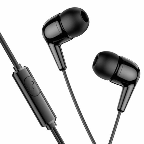 Навушники HOCO M97 Enjoy universal earphones with mic Black | Зображення 1