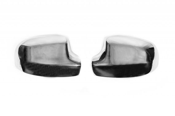Накладки на зеркала верхняя часть (2 шт, нерж) для Renault Sandero 2007-2013 гг | Зображення 3