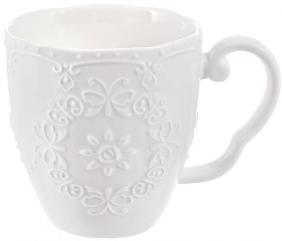 Набір 4 порцелянових кружки White Lace чашка 280мл