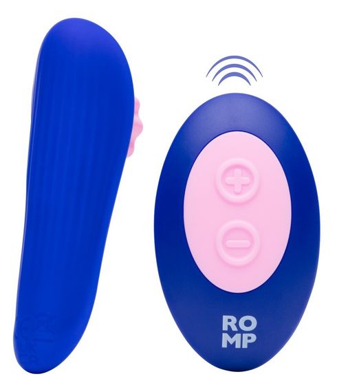 Вибратор в трусики ROMP Party с беспроводным пультом управления, синий Sex Aura | Зображення 1