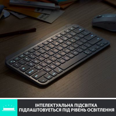 Клавиатура Logitech MX Keys Mini Wireless Illuminated UA Rose (920-010500) | Зображення 5