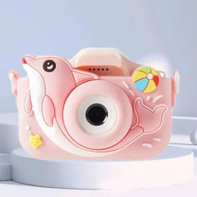 Дитячий фотоапарат ET015 Дельфін Рожевий
