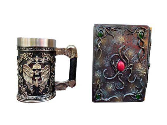 Подарунковий набір Кухоль 3D Меч у Черепі та Блокнот 3D «Лісовий Гримуар Лиси» | Зображення 1