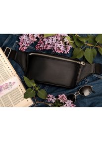 Поясна сумка бананка шкіряна Sambag Tirso PSS чорний 30.5 х 14 см (81113001)