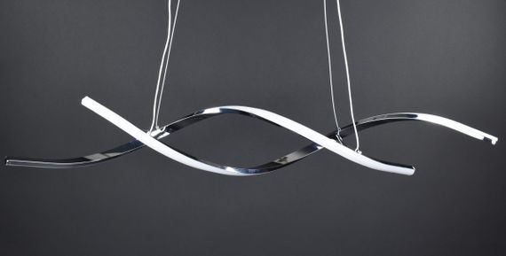 Люстра світлодіодна підвісна LED світильник для квартири на стелю лед 27355 Хром 25-100х14х103 см. | Зображення 4