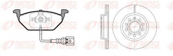 Комплект гальмівний передн. CADDY 03- (вир-во REMSA) REMSA 863305 на SEAT LEON (1P1)