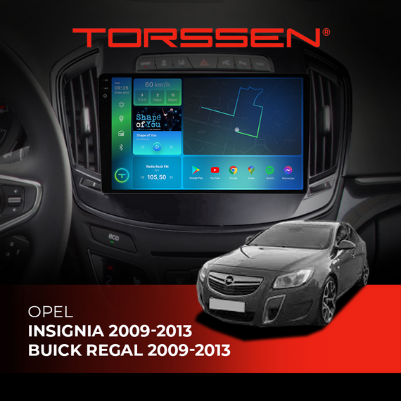 Штатна магнітола Torssen 2K Opel Insignia 09-13/Buick Regal 09-13 F96128 4G Carplay DSP