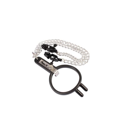 Розширювач рота із затискачами для сосків Chisa Sins "Humiliate Mouth" чорний-сріблястий sexstyle | Зображення 4