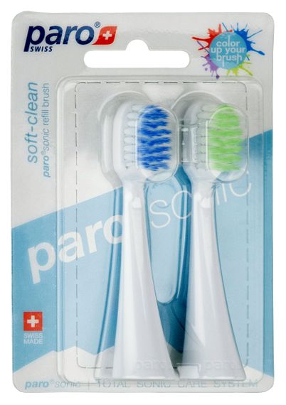 Змінні щітки для ніжного та ретельного очищення paro® sonic Soft-clean для щітки paro®sonic