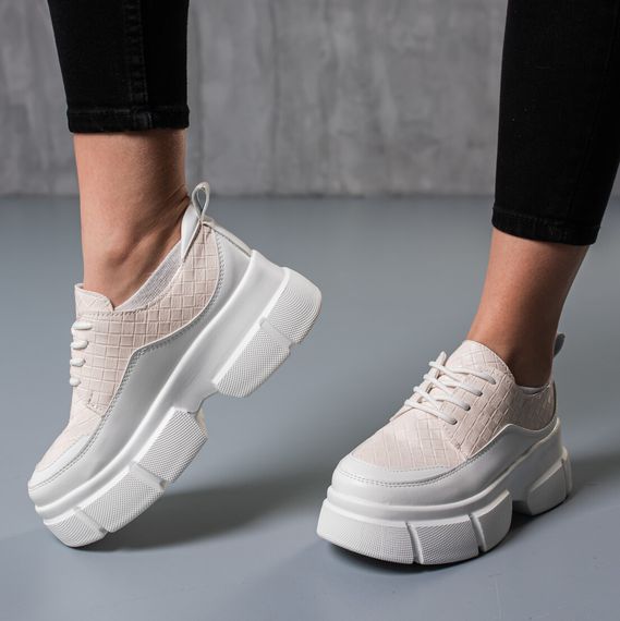 Кроссовки женские Fashion Gallant 3766 39 размер 24 см Бежевый | Зображення 1
