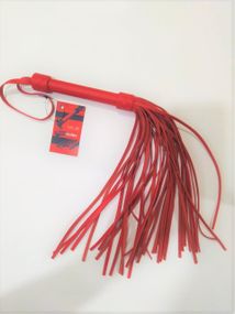 Плеть BDSM Desire из натуральной кожи красная sexstyle