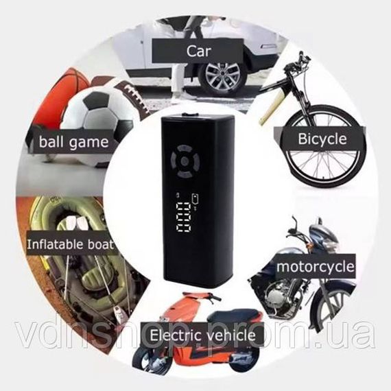 Автомобильный компрессор 12в, Компрессорный насос, Насос для автомобиля 12v автомобильный NQ-95 | Зображення 4