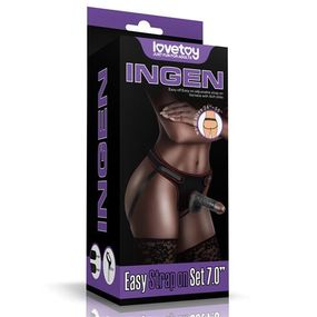 Страпон - Ingen Easy Strap-On Set 7" Black Sex Aura