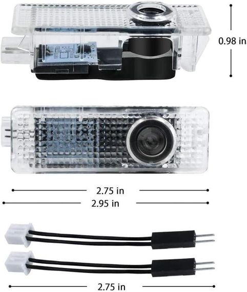 LED підсвітка дверей автомобіля 2 шт, проектор логотипу BMW 1 3 4 5 6 7 M X Z GT серії, водостійкий, Plug&Play | Зображення 3