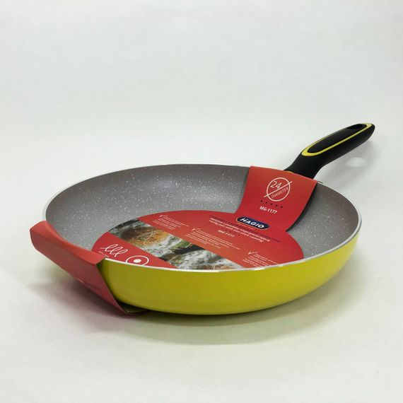 Сковорода Magio MG-1177 із мармуровим антипригарним покриттям 24 см, сковорода зручна на кухню | Зображення 5