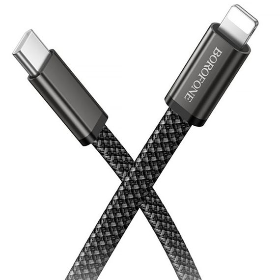 Дата кабель Borofone BX124 Peace Type-C to Lightning 30W (1m) Black | Зображення 2