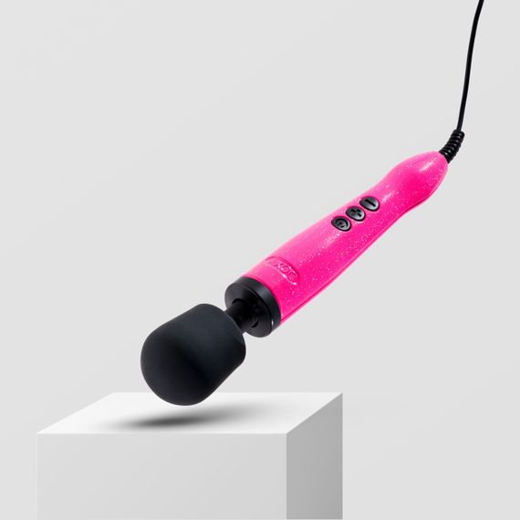 Вібромасажер DOXY Die Cast Massager Hot Pink, дуже потужний, живлення 220В, металевий корпус | Зображення 5