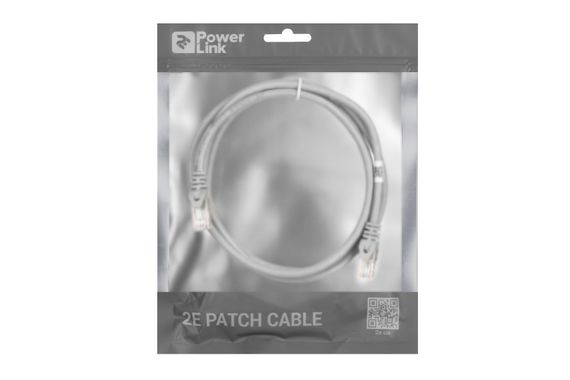 Патч-корд 2E Cat 6,UTP,RJ45, 26AWG ,7/0.16 Cu, 1.50 m, PVC,Grey (2E-PC6COP-150GRY) | Зображення 2