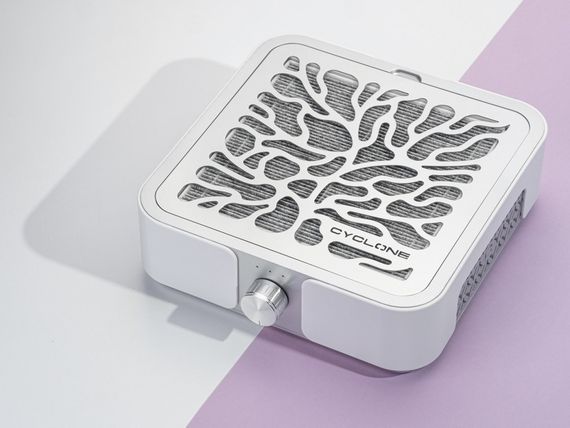 Настольная маникюрная вытяжка BUCOS Cyclone X3 72 W с угольным фильтром, белая | Зображення 2