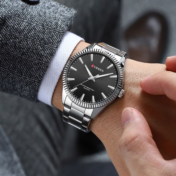 Чоловічий годинник Curren 8425 Silver-Black | Зображення 2