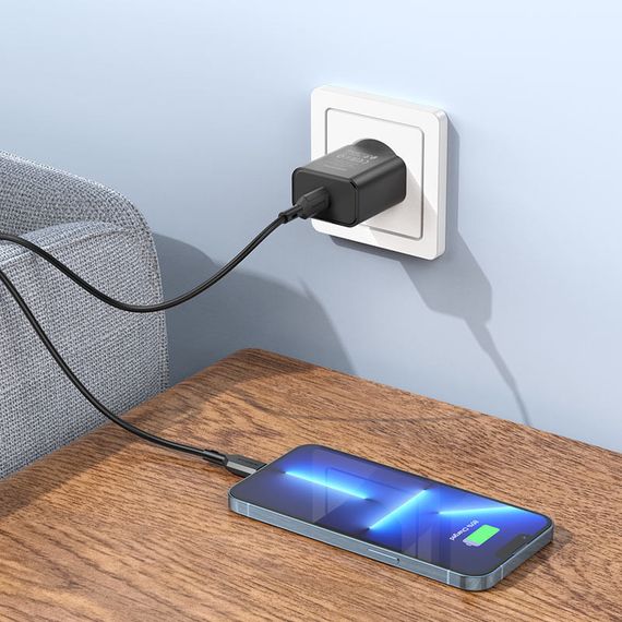 СЗУ Borofone BA71A PD20W (1USB-C) Черный | Зображення 3