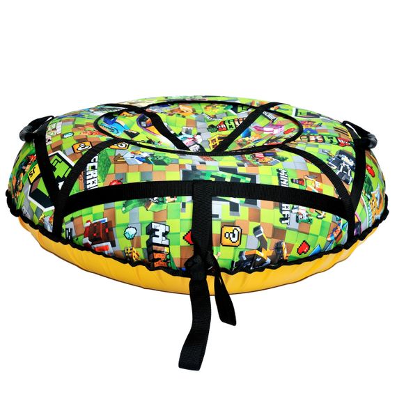 Тюбінг 100 см "Майнкрафт" (Оксфорд, ПВХ) надувні санчата ватрушка для снігу | Зображення 3