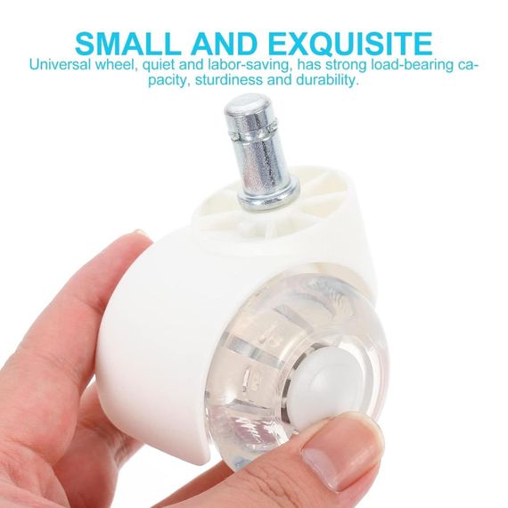 Колеса для офисного кресла набор 5 шт, колесики для стульев, мебельные универсальные полиуретановые ролики | Зображення 2