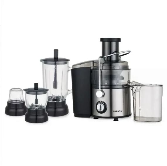Кухонний комбайн, соковитискач 4в1 SOKANY SK-4009/насадки із високоякісної нержавіючої | Зображення 2