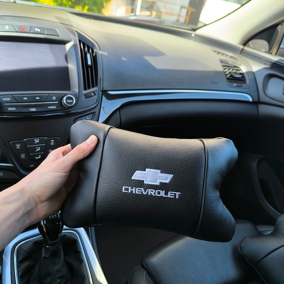Автомобильные подушки Chevrolet из натуральной итальянской кожи + кожаный брелок в подарок | Зображення 9