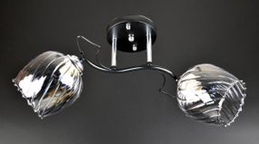 Люстра стельова на 2 лампочки 25825 Чорний 25х19х50 см.