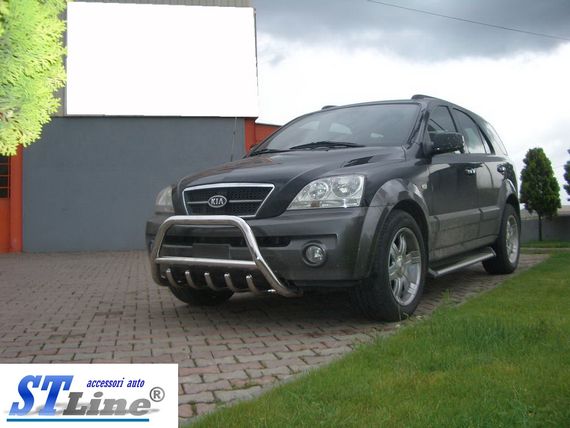 Кенгурятник WT003 (нерж.) для Kia Sorento 2002-2009 гг | Зображення 1