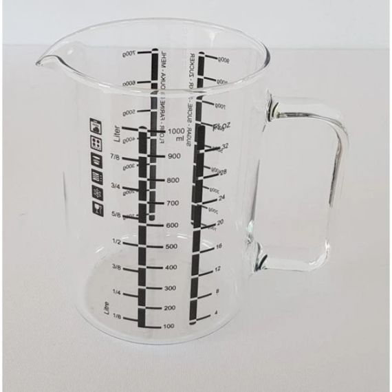 Мірний кухоль скляний Simax 1 л жароміцний з поділками для кухні та випічки (3843) | Зображення 4