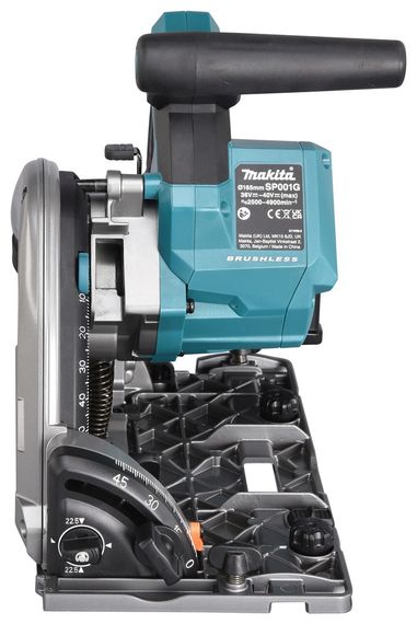 Пила дискова заглибна акумуляторна Makita SP001GZ03 (165 мм, 2500-4900 хв-1, 56 мм, BL, AWS, XGT, без акумуляторів та зарядного пристрою) | Зображення 4