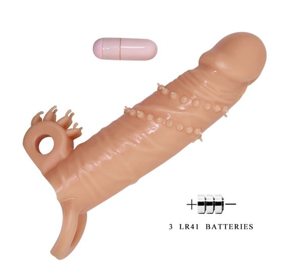 Удлиняющая насадка с вибростимуляцией ( на 4 см ) PRETTY LOVE - PENIS SLEEVE Connor, BI-026245 Sex Aura | Зображення 7