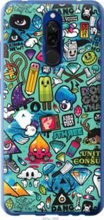 Чехол на Xiaomi Redmi 8 Стикер бомбинг 1 из пластика FCh_003194