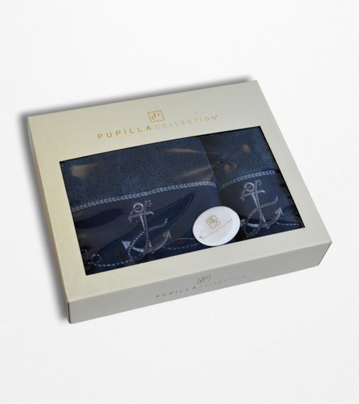 Подарочный набор полотенец Pupilla Pedro v3 Lacivert | Зображення 2