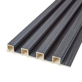 Рейка декоративная WPC стеновая 3000х160х23мм Графит SW-00001529
