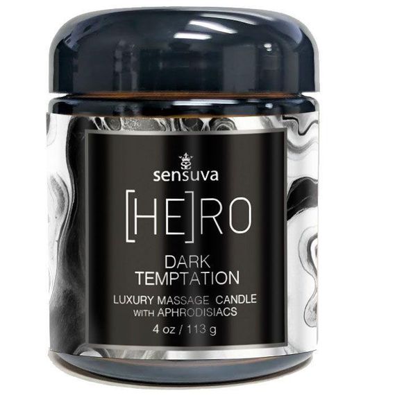 Масажна свічка Sensuva [HE]RO Dark Temptation Massage Oil Candle 113г sexstyle