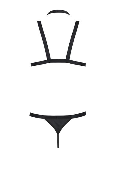 Комплект чоловічої білизни зі стреп Passion 039 SET ANDREW L/XL Black, стринги, шлейки sexstyle | Зображення 3
