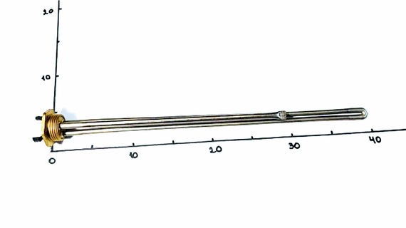 Тэн для радиатора 1000w с резьбой 1" Kawai | Зображення 1