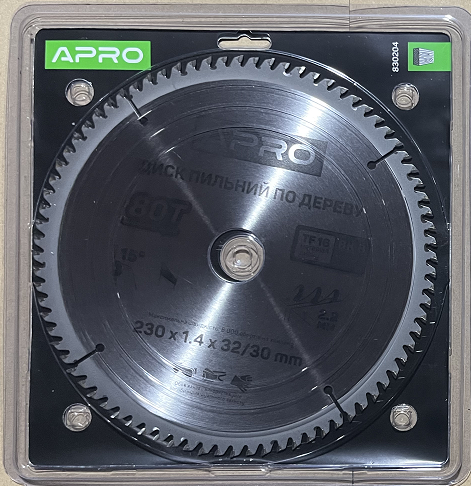 Диск пильный по дереву 230х32(30)х80Т APRO