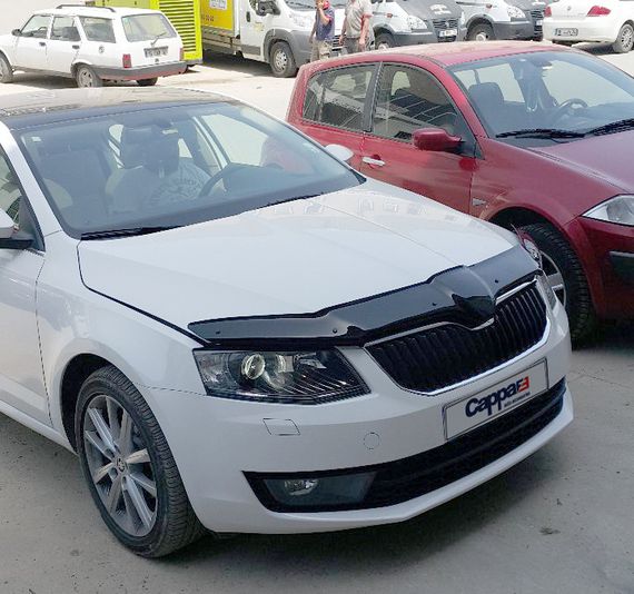 Дефлектор капота 2013-2017 (EuroCap) для Skoda Octavia III A7 рр | Зображення 2