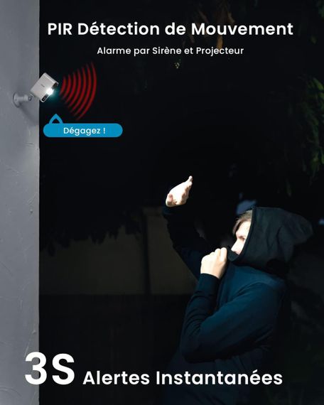 Камера відеоспостереження бездротова Wi-Fi з акумулятором для вулиці та дому IP65 з виявленням руху, двостороннім звуком, ieGeek | Зображення 2