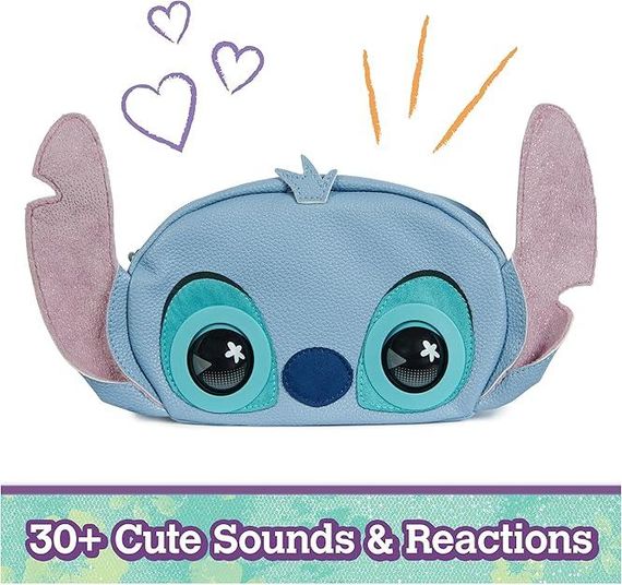 Интерактивная сумочка кошелек Дисней Стич Оригинал Purse Pets Stitch Plush Crossbody Bag | Зображення 1