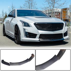 Передний бампер Лип V2 для CTS V Sedan 2016-2019 Карбон для Cadillac CTS