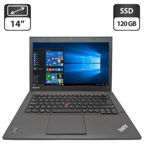 Ноутбук Lenovo ThinkPad T440 / 14" (1600x900) TN / Intel Core i5-4300U (2 (4) ядра по 1.9 - 2.9 GHz) / 8 GB DDR3 / 120 GB SSD / Intel HD Graphics 4400 / WebCam б/в