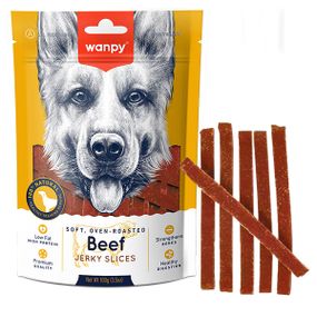 Ласощі для собак Wanpy Soft Beef Jerky Slices з яловичиною 100 гр