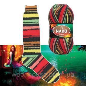 Шкарпеткова пряжа Nako Boho Concept, 82231